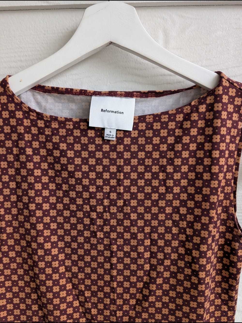 Reformation Brown Dusk Knit Top Sleeveless Knit Top Reformation - Picture 3 of 5